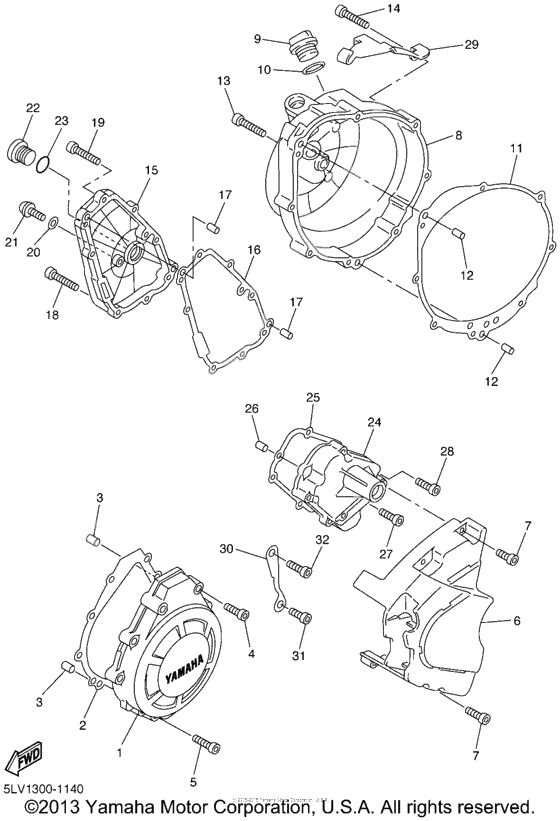 Crankcase cover              

                  1