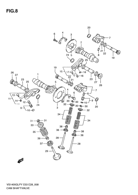 Camshaft - valve
