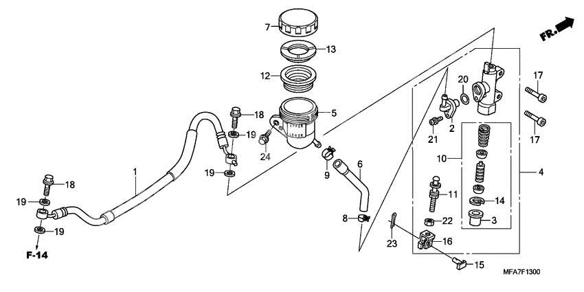 Rear brake master cylinder              

                  CBF1000