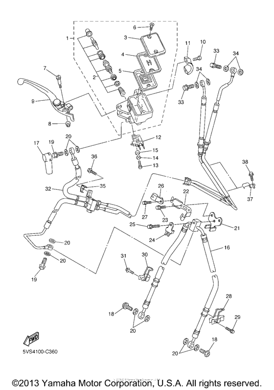 Front master cylinder