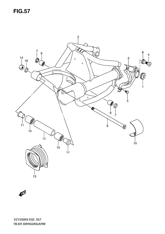 Rear swingingarm