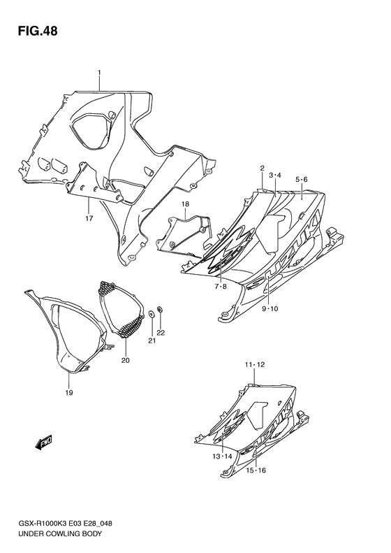 Under cowling              

                  Model k3