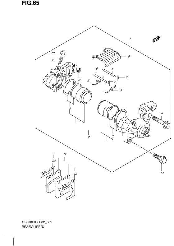 Rear caliper