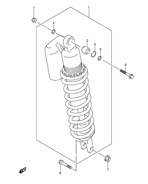 Rear shock absorber              

                  E24