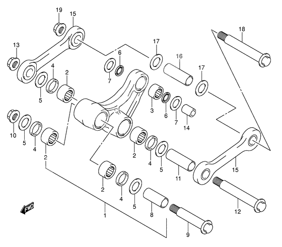 Rear cushion lever