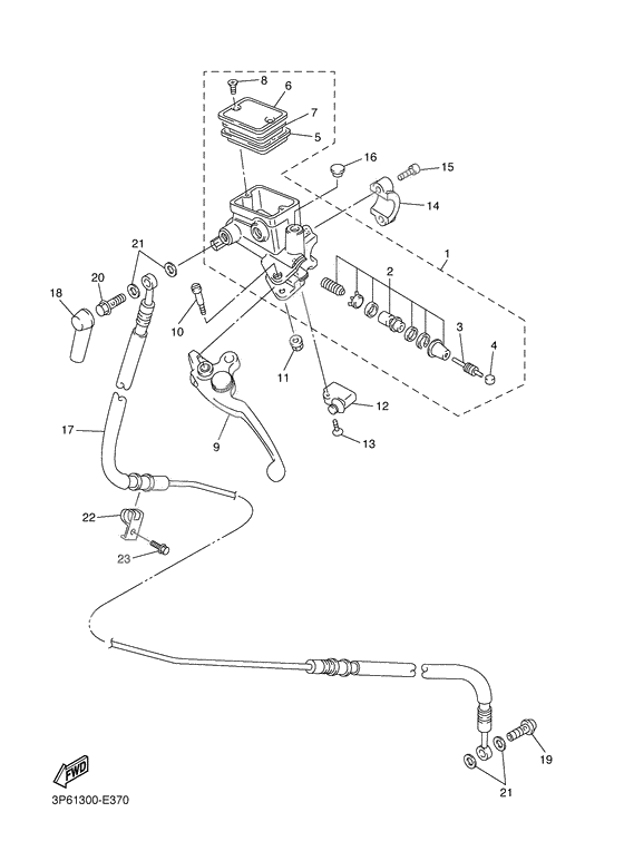 Front master cylinder 2