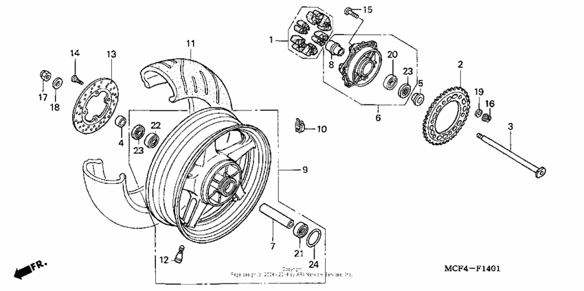 Rear wheel ('02-'05)