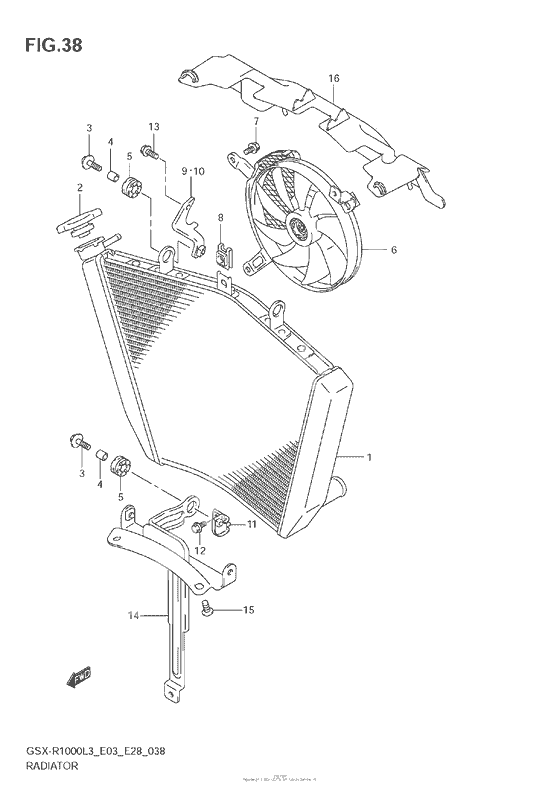 Радиатор (Gsx-R1000Zl3 E28)
