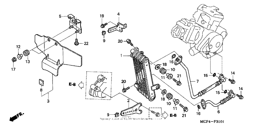 Oil cooler ('02-'05)