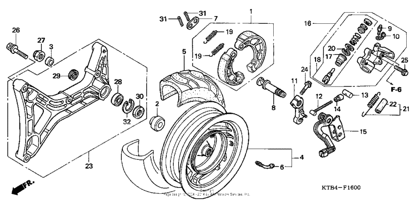 Rear wheel + swingarm