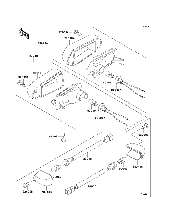 Turnsignal front & rear lamp