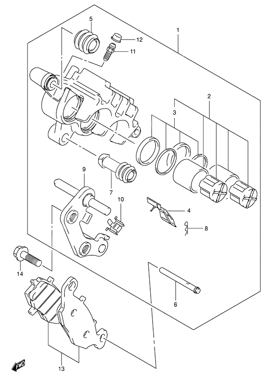 Front caliper