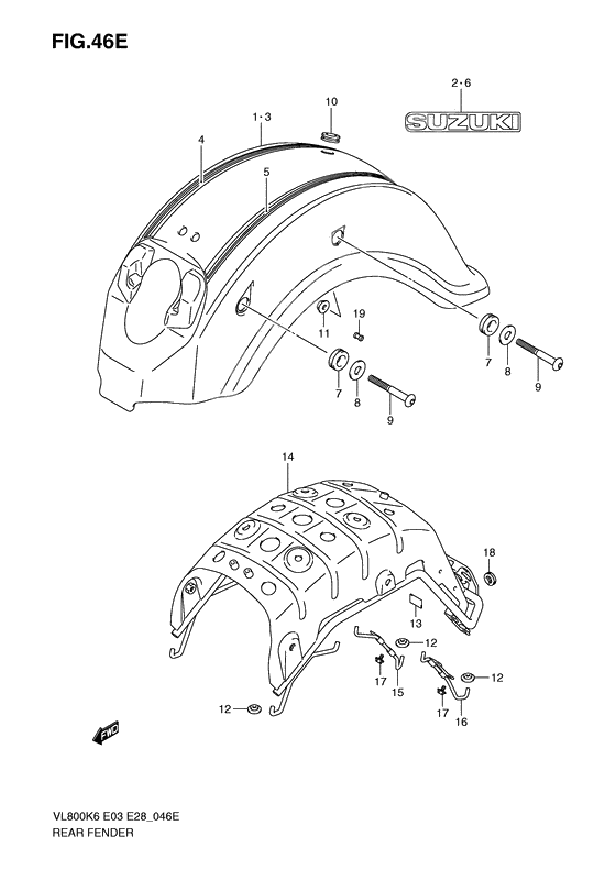 Rear fender              

                  Model k9