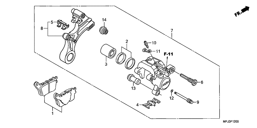 Rear brake caliper              

                  CBR600RR