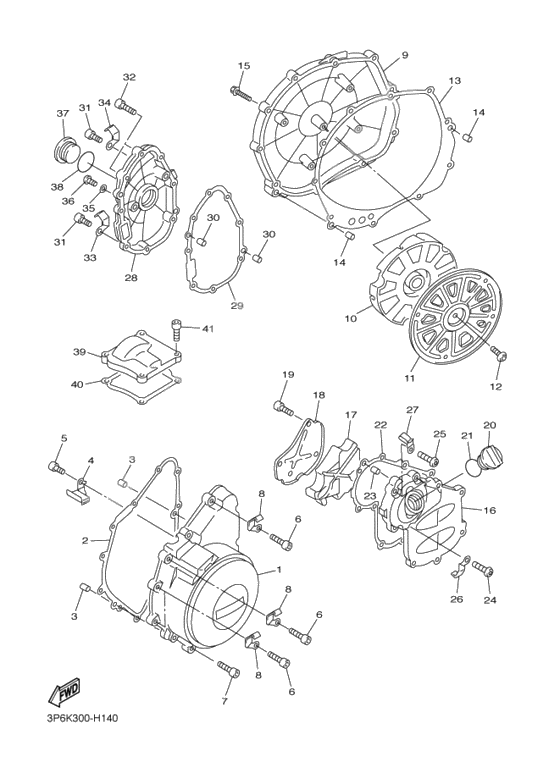 Crankcase cover ass`y (v