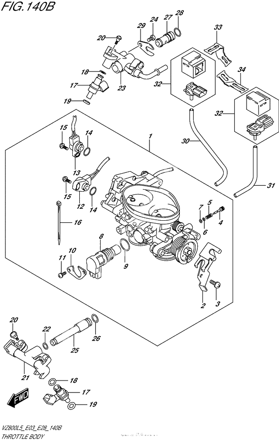 Throttle Body (Vz800L5 E28)