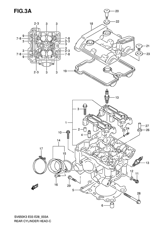 Rear cylinder head              

                  Model k7