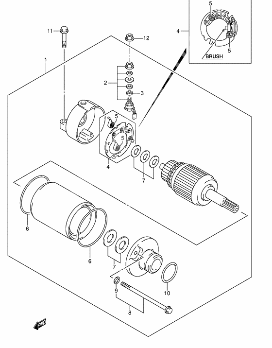 Starting motor