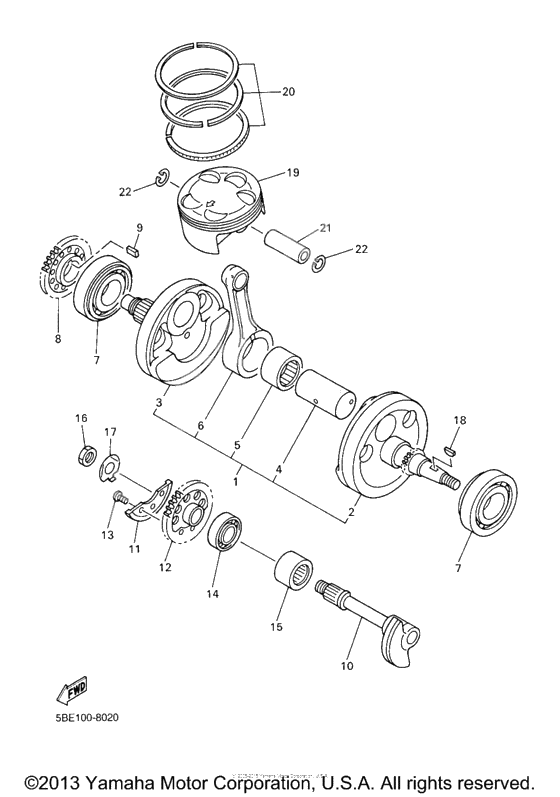 Crankshaft piston