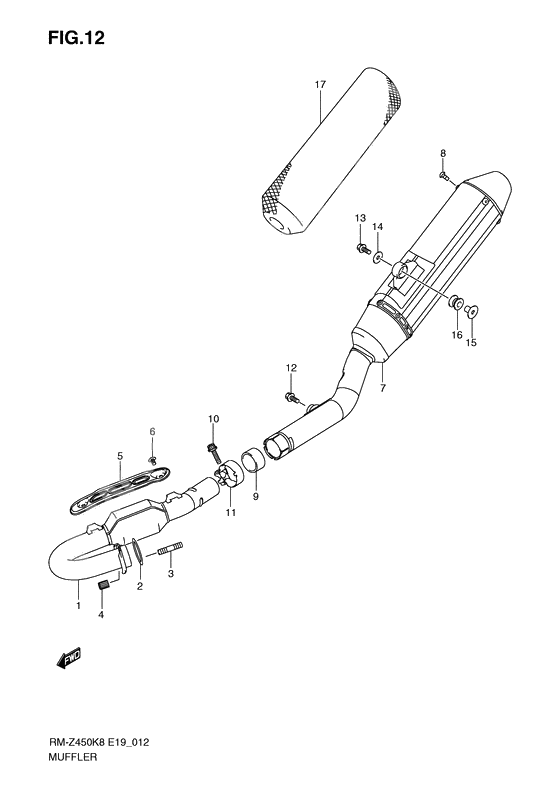 Muffler comp              

                  Rm-z450k8/k9