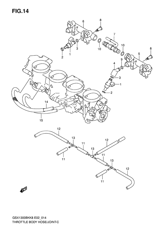 Throttle body hose/joint