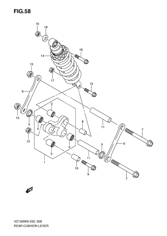 Rear cushion lever