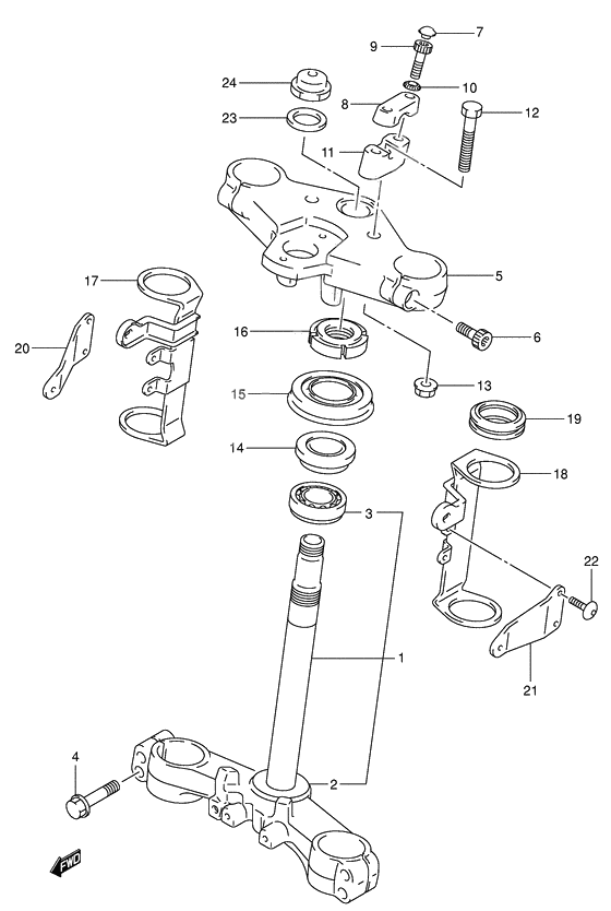 Steering stem              

                  Sv650x/ux/y/uy