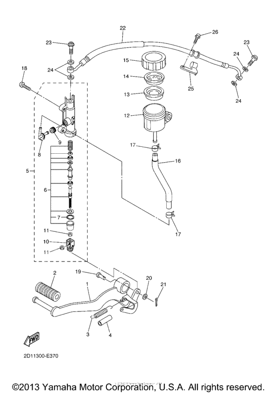 Rear master cylinder