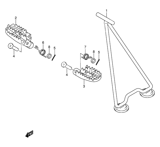 Stand - footrest              

                  Model k3/k4/k5/k6