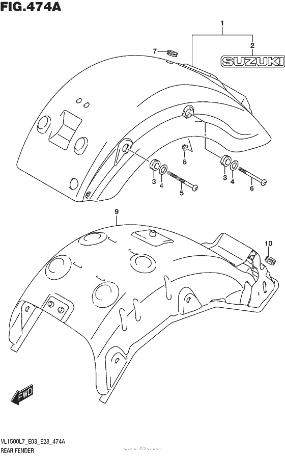 Rear Fender (Vl1500Bl7 E03)