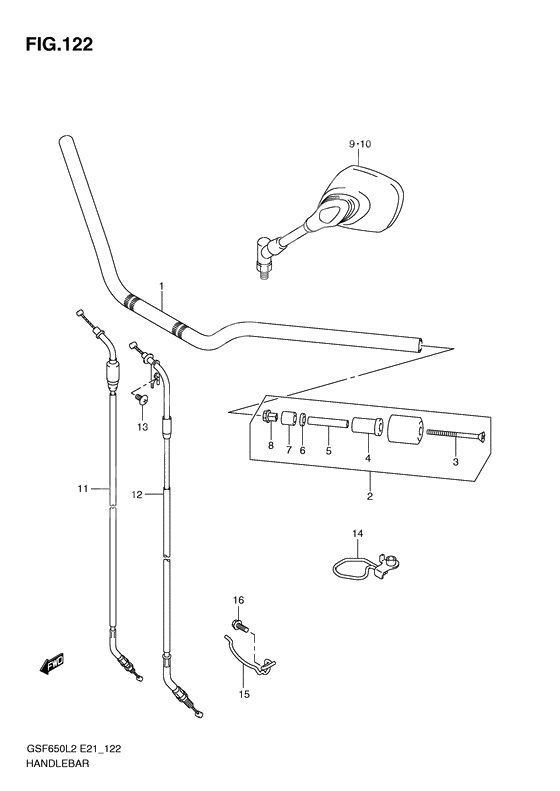 Handlebar              

                  Gsf650ual2 e21