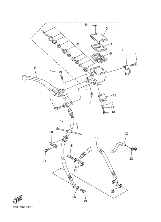 Front master cylinder