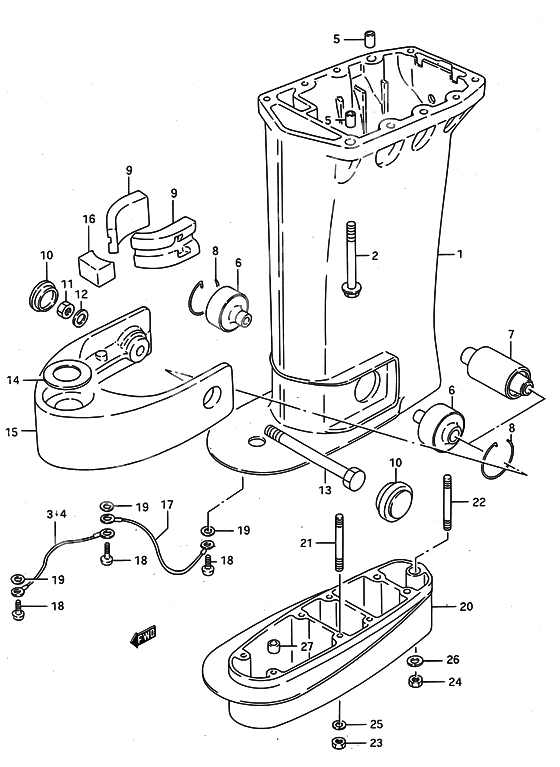 Drive shaft housing