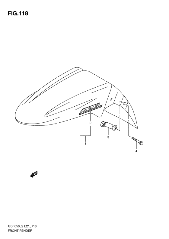 Front fender              

                  Gsf650sual2 e21