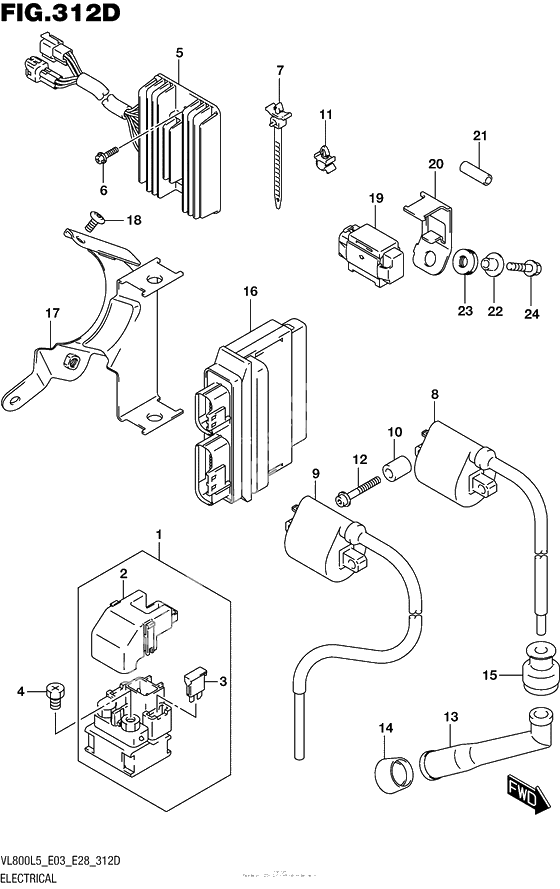 Электрооборудование (Vl800Tl5 E28)