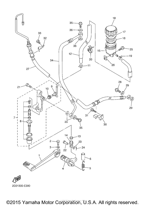Задний тормозной цилиндр