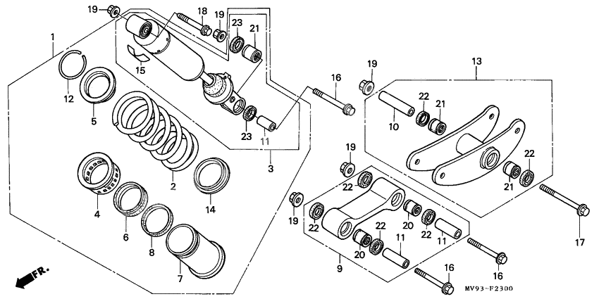 Rear cushion              

                  CBR600FM/2M/N/2N/2P