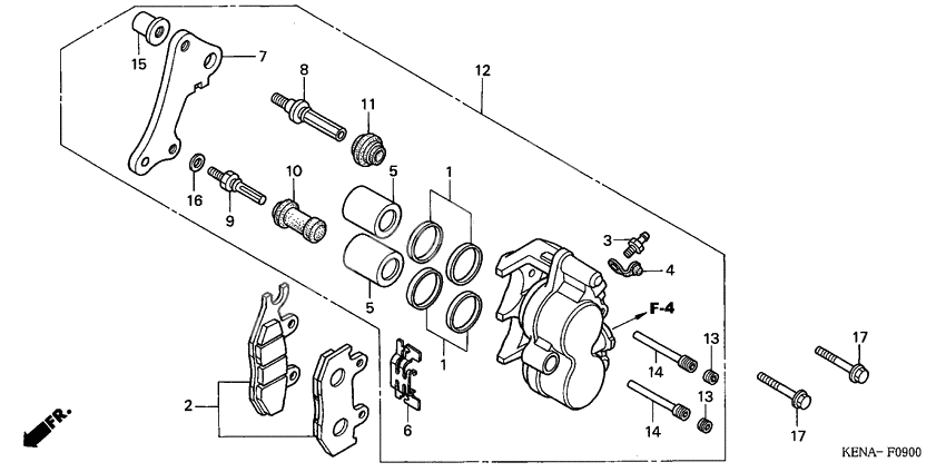 Front brake caliper