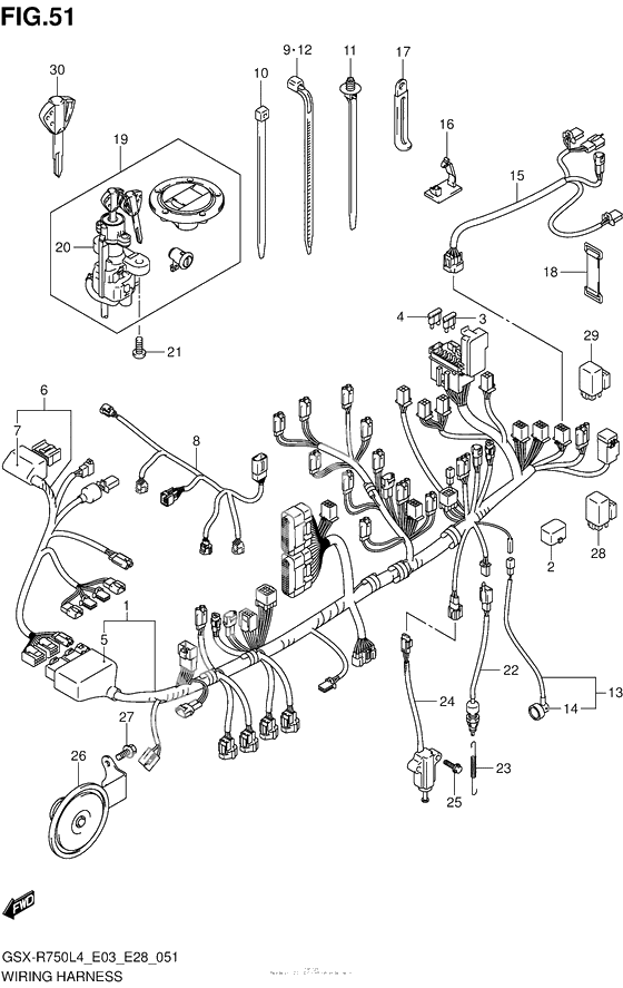 Wiring Harness (Gsx-R750L4 E28)