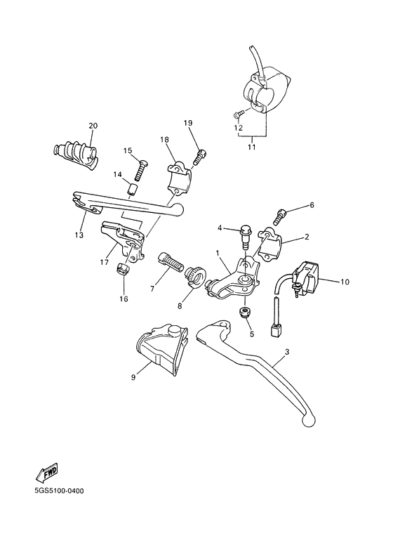 Handle switch. lever
