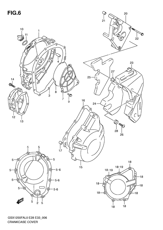 Crankcase cover ass`y (v