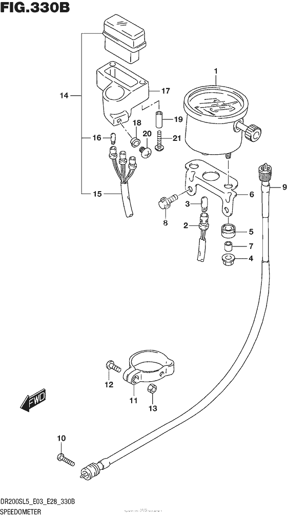 Speedometer (Dr200Sl5 E28)