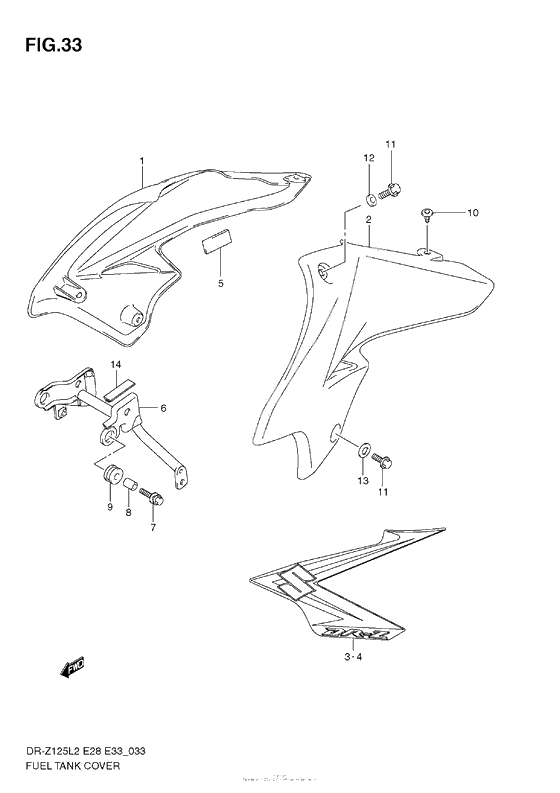 Накладка топливного бака