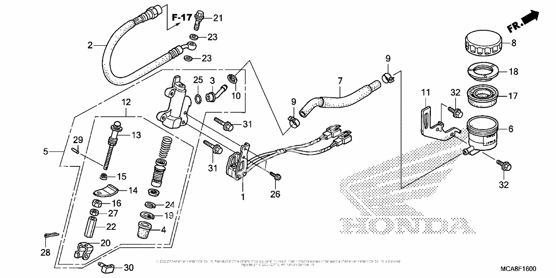 Задний тормозной цилиндр