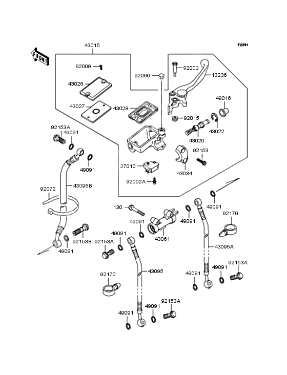 Front master cylinder