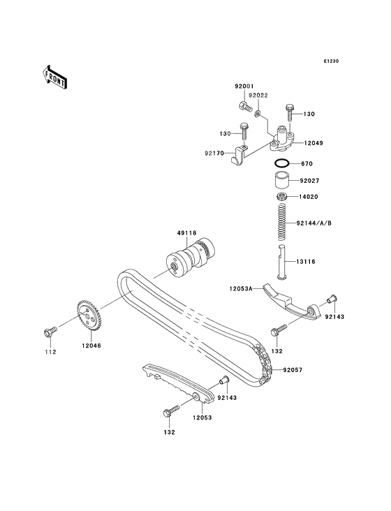 Camshaft/tensioner