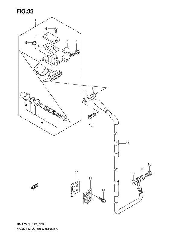 Front master cylinder