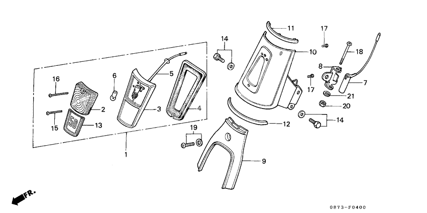 Top cover/position lamp