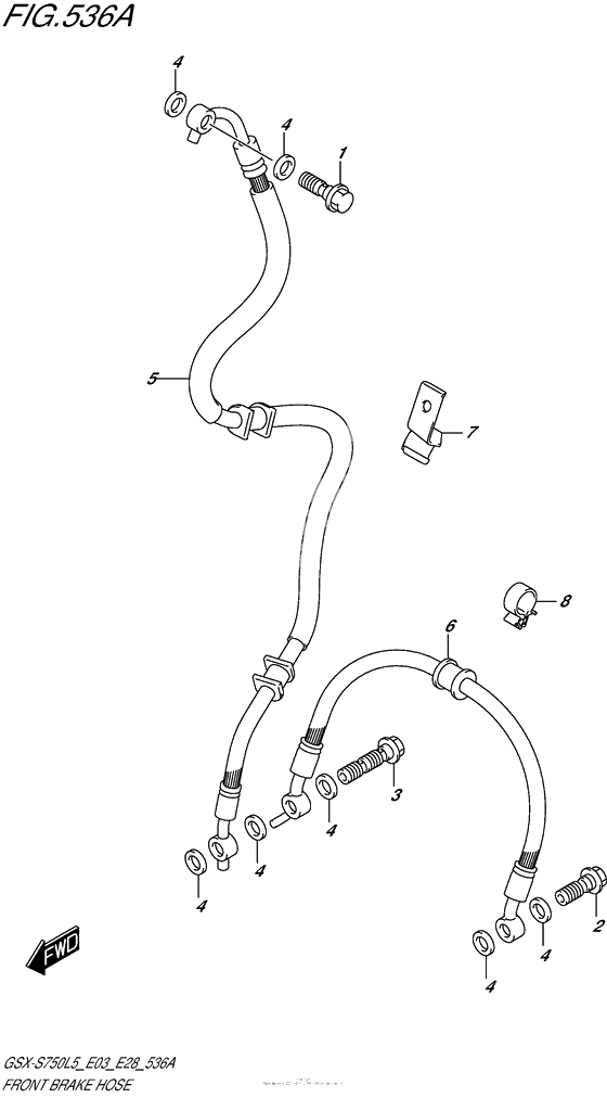 Front Brake Hose (Gsx-S750L5 E03)
