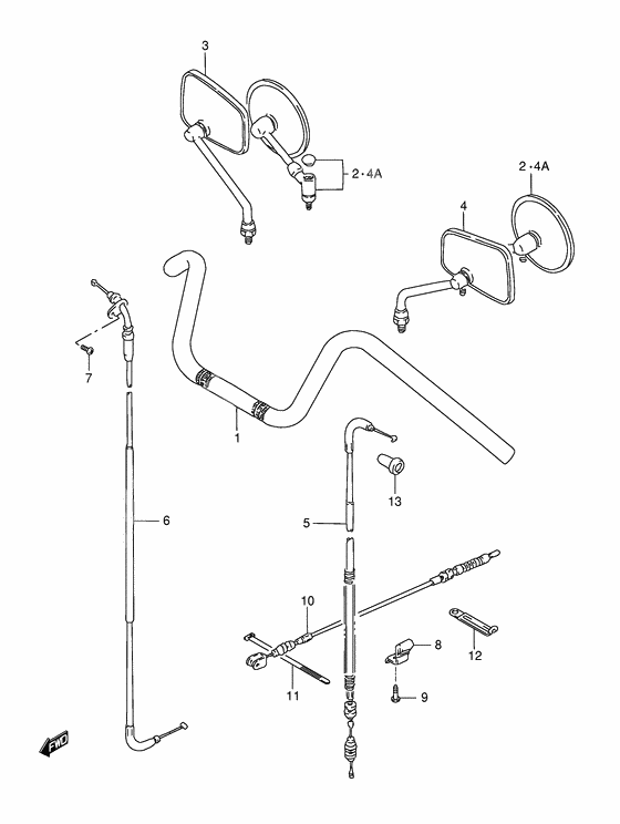 Handlebar - cable